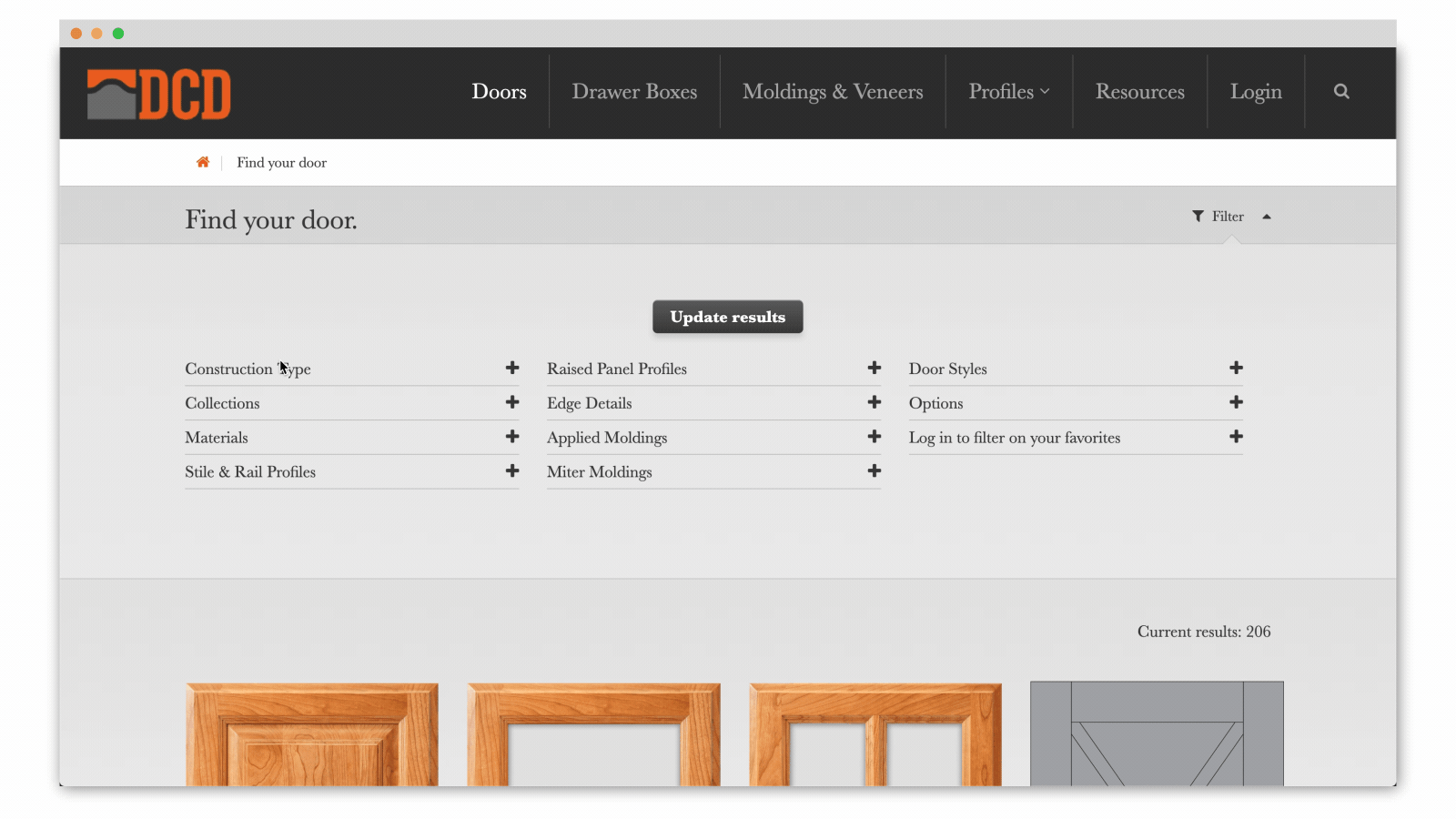 Design Craft Door - Website Filtering Functionality Animation