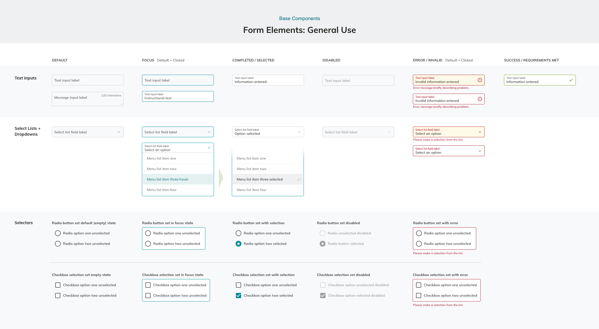 DemandLink - Design System Form Elements