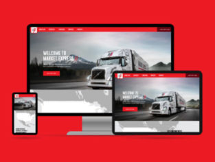 How to design build website for the logistics industry - Market Express Responsive Website on devices